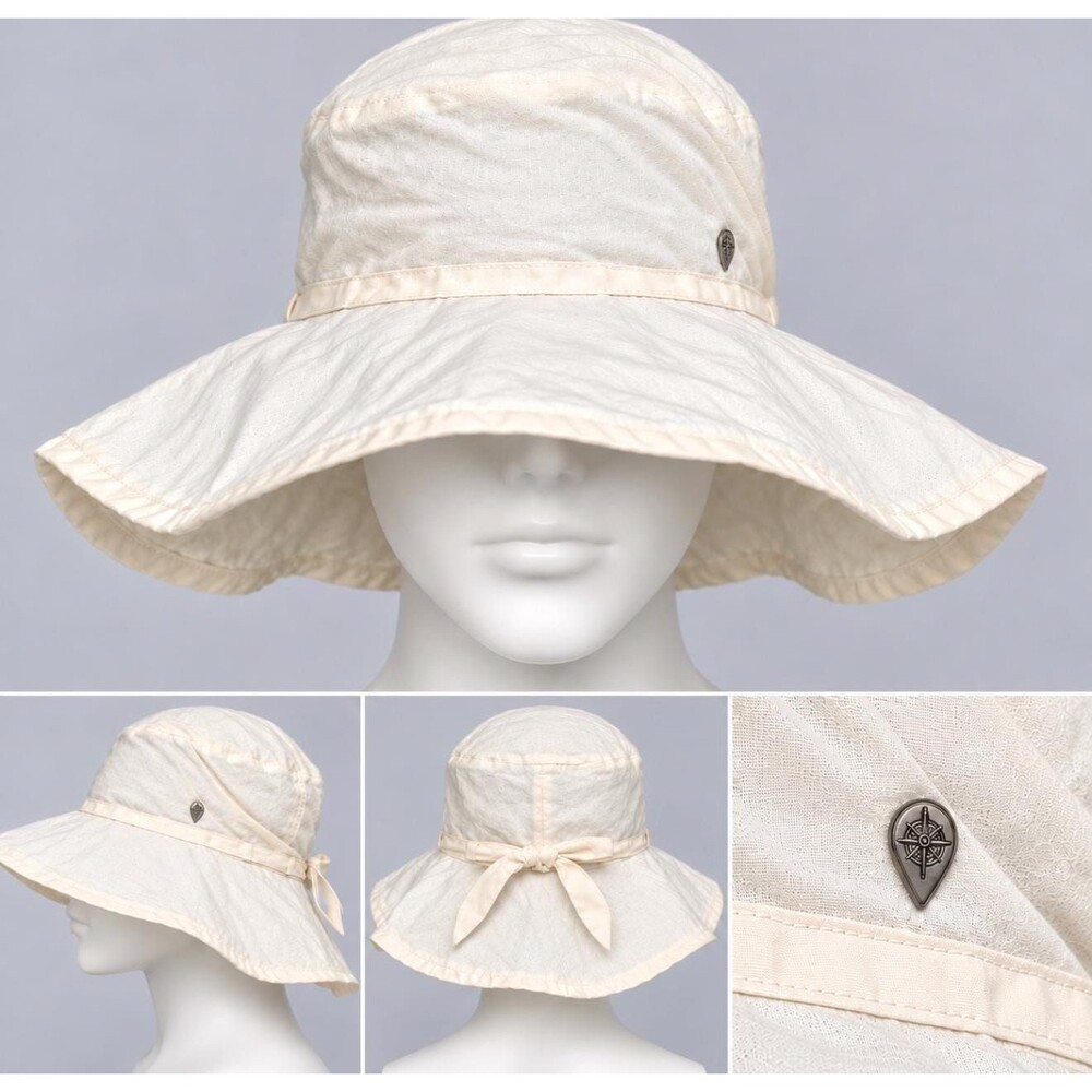 Helen Kaminski Australia 100 percent Cotton Wide Brim Sun Hat Women Medium